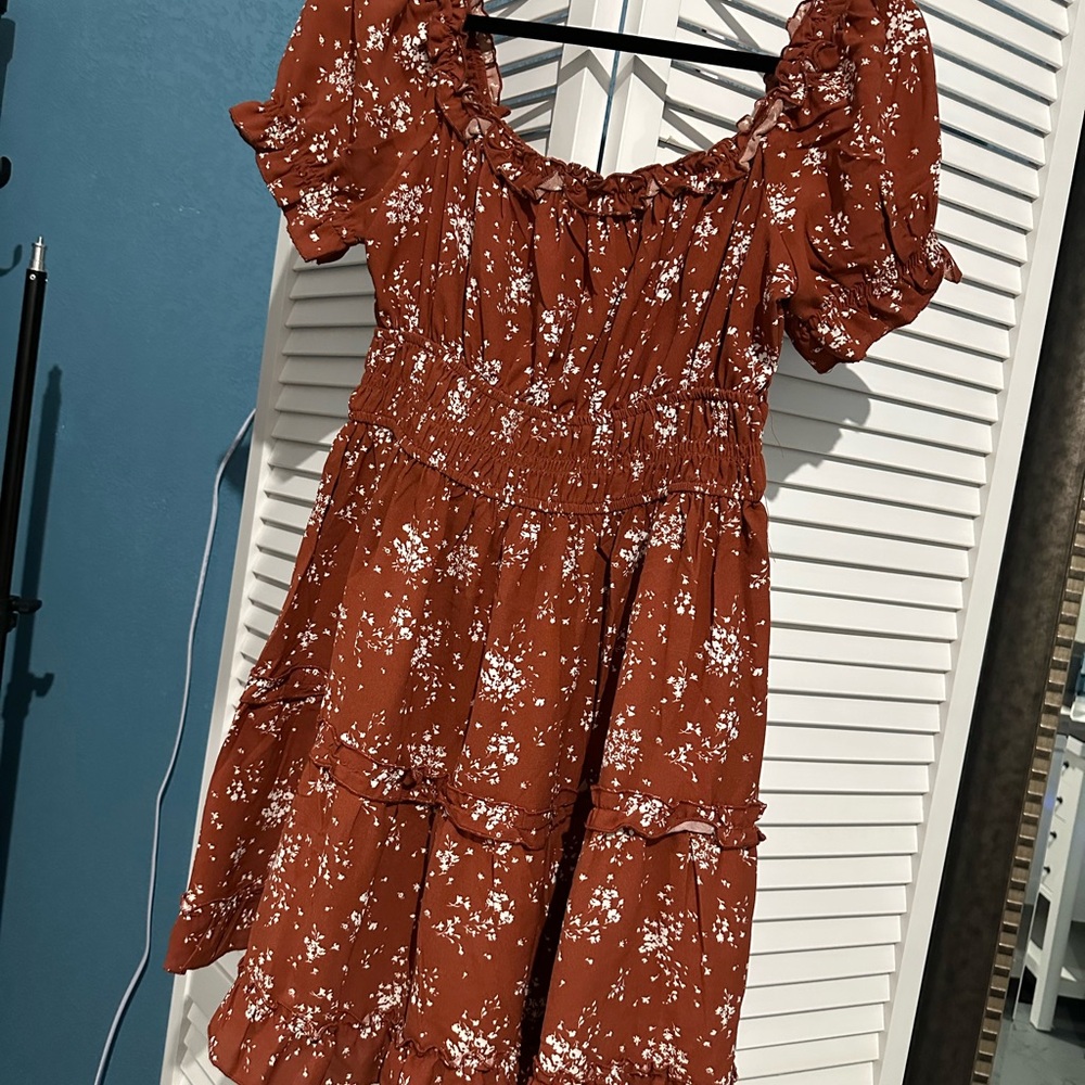 Floral Rust Dress